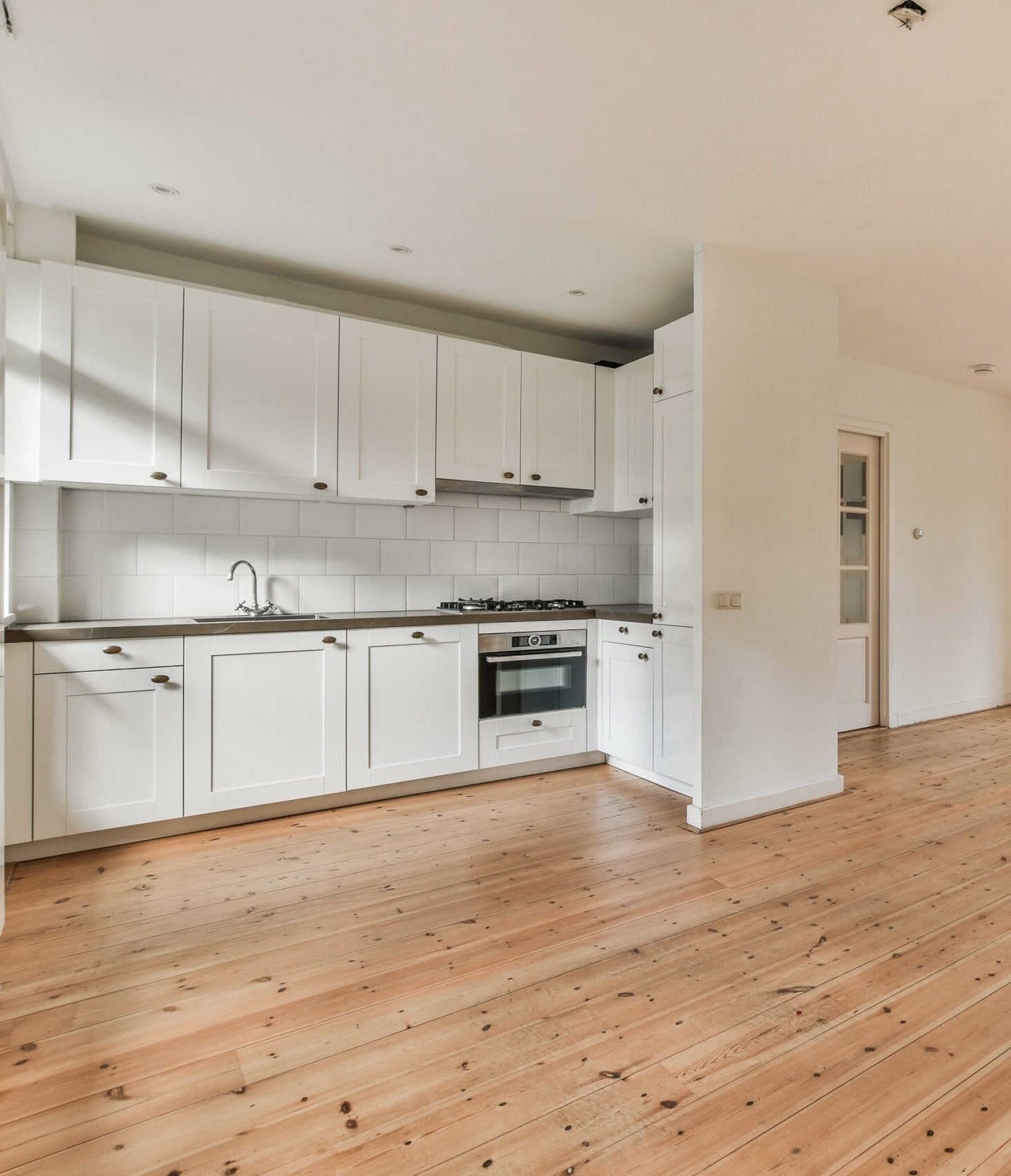 A modern kitchen interior in bright colors